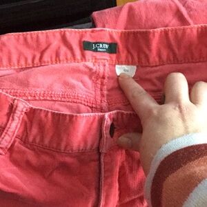 J Crew Coral Corduroy pants